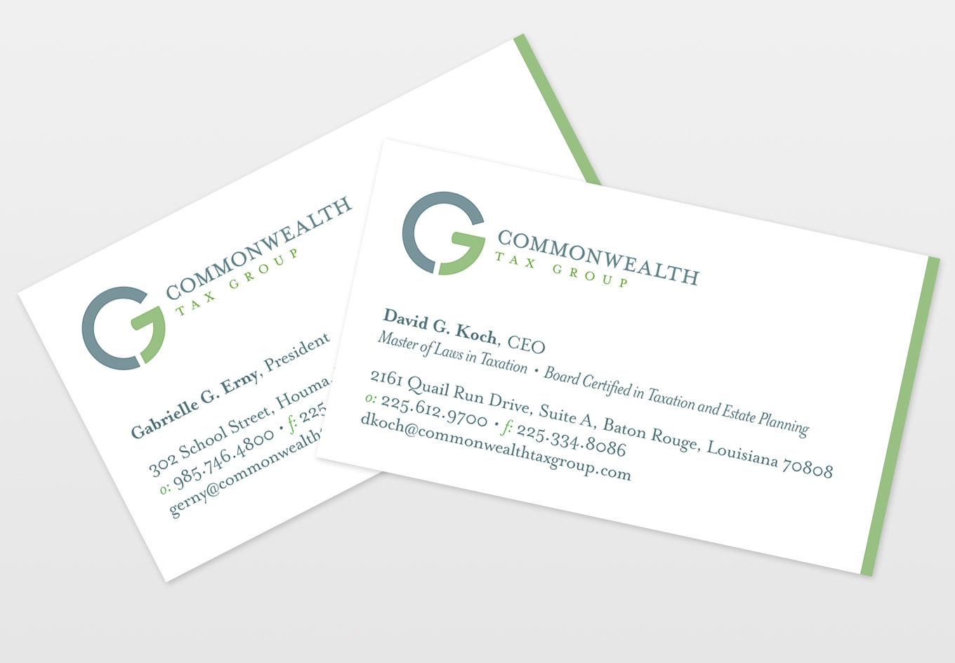Commonwealth Tax Group Business Cards